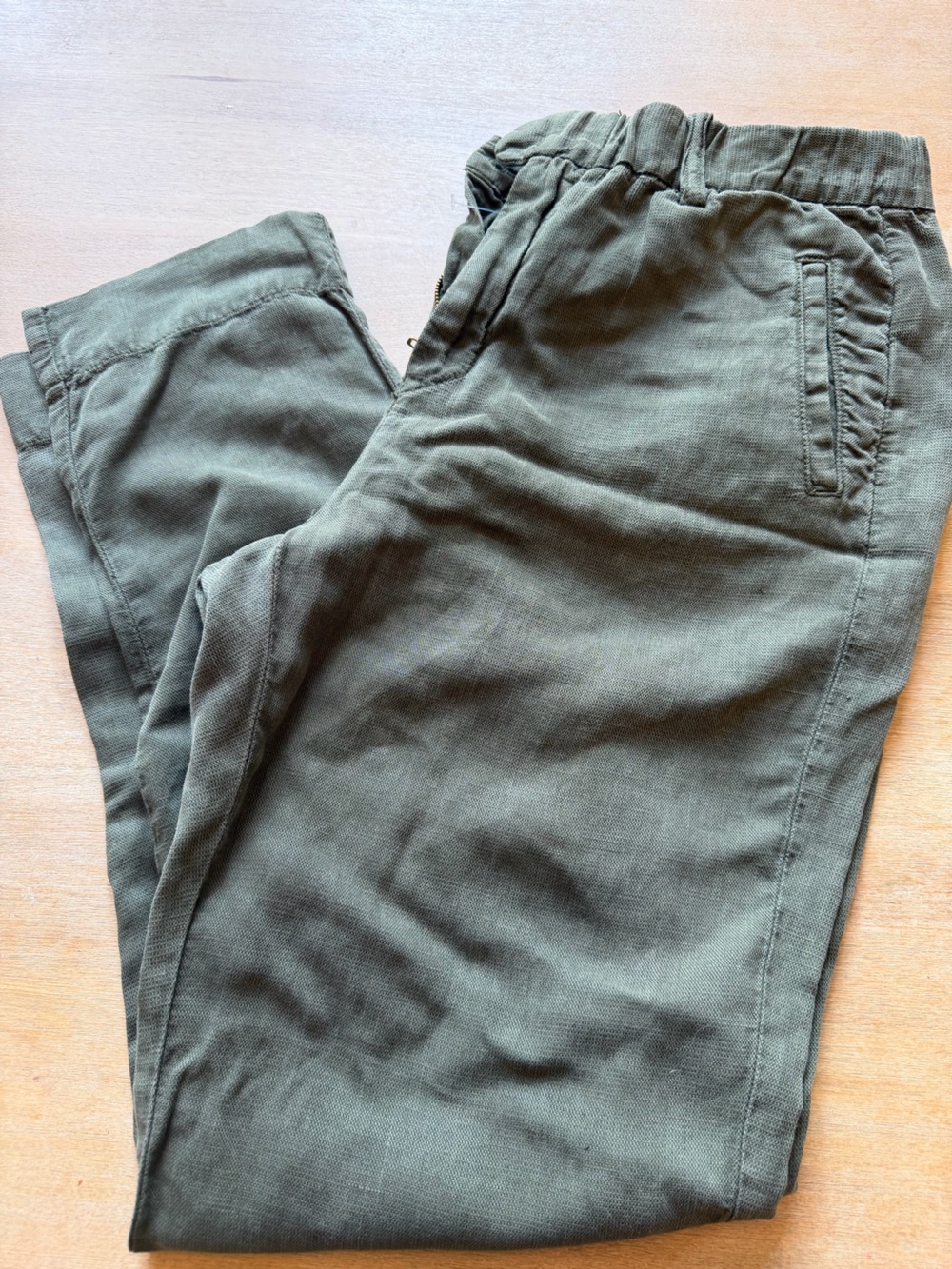 J. Crew Olive Utility Skirt with Gold Zip